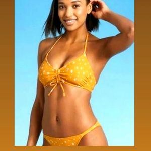 NWOT Kona Sol Mustard 2 Piece Bikini Size L